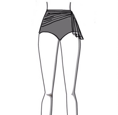 Dance Basics High Waisted Brief With Ruching