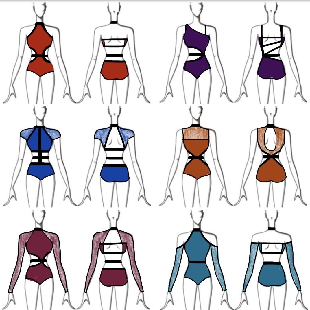 Black Banded Leotards Black Banded Leotards