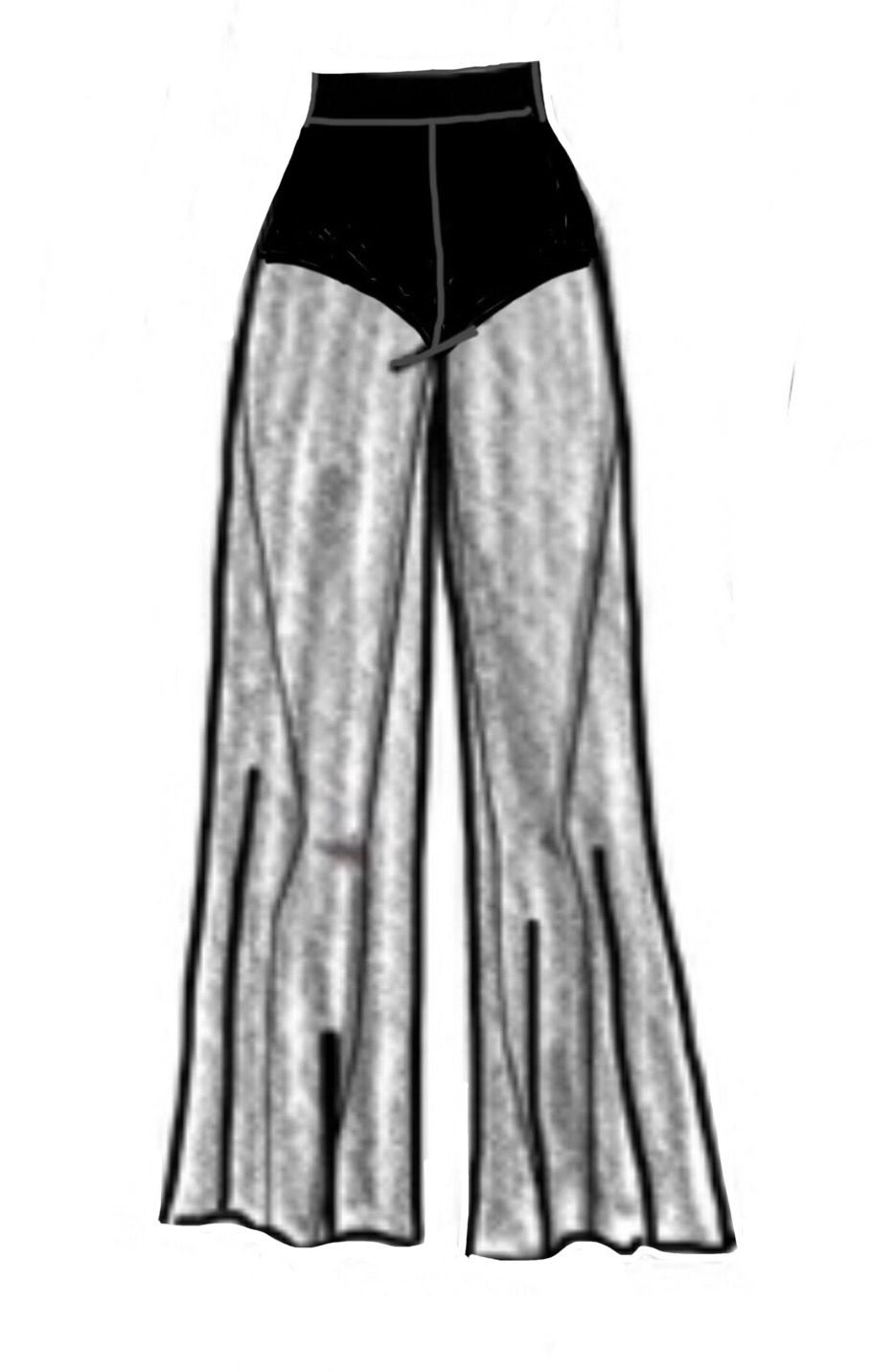 Dance Basics Wide Leg Pant With Attached Brief Dance Basics Wide Leg Pant With Attached Brief