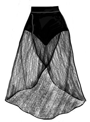 Dance Basics Faux Wrap Skirt With Attached Brief Dance Basics Faux Wrap Skirt With Attached Brief