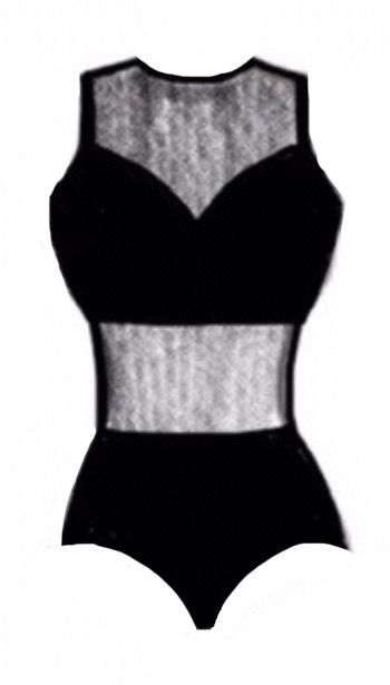 Dance Basics  Sleeveless Sheer Midriff Leotard Dance Basics  Sleeveless Sheer Midriff Leotard
