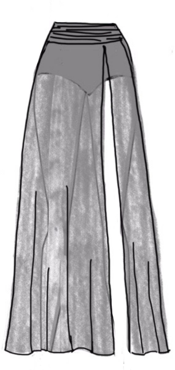 Dance Basics Maxi Skirt With Attached Brief & Ruching Dance Basics Maxi Skirt With Attached Brief & Ruching