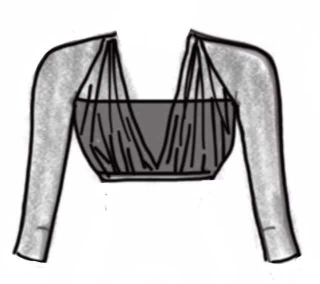 Dance Basics 3/4 Sleeve Crop Top With Ruching Dance Basics 3/4 Sleeve Crop Top With Ruching