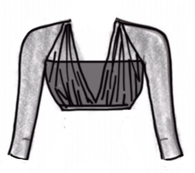 Dance Basics 3/4 Sleeve Crop Top With Ruching Dance Basics 3/4 Sleeve Crop Top With Ruching