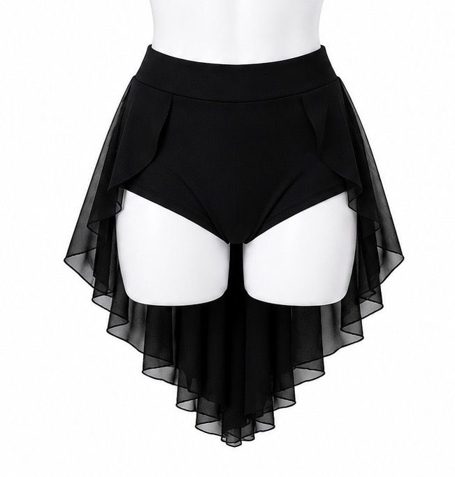 High Waisted Brief With Mid Length 3/4 Skirt