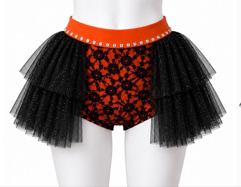 All-Over Lace Brief With Skirt