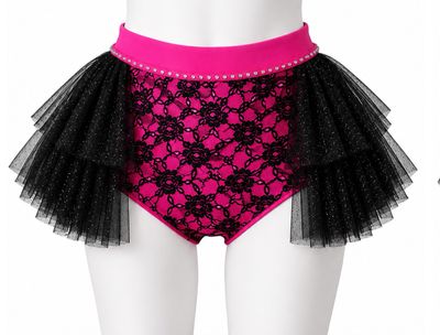 All-Over Lace Shorts With Skirt