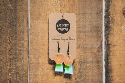 Kitschy Mama Earrings Pastels, Green, and Pine