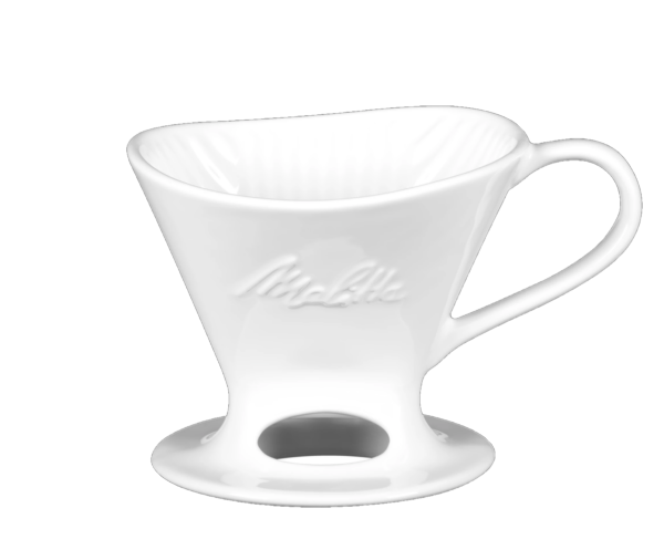 Melitta Signature Series Pour-Over Ceramic Brewing Cone 1 Cup White Matte