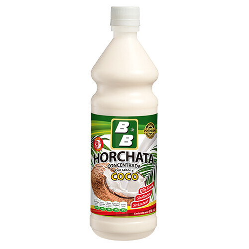 Concentrado Natural de Horchata de Coco  678 ml / Caja 12 unidades