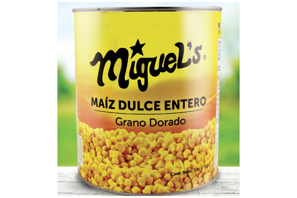 Maiz Dulce Entero Miguel's galon 2,995grms / Fardo 6 unidades