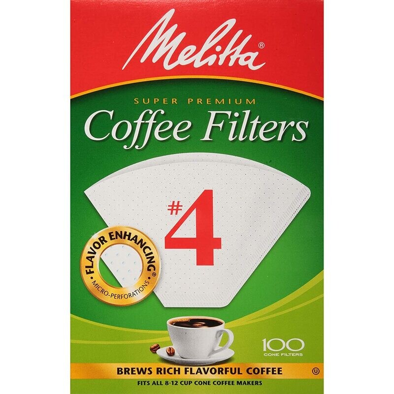 Filtros de café Melitta  #4 de 100 unidades/ 6 cajitas