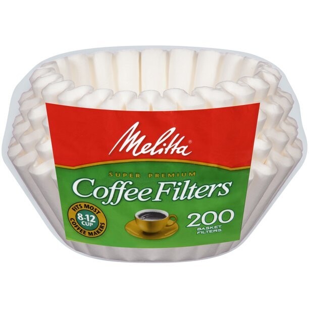 Filtros de café Melitta de canasta de 200 unidades / 6 packs