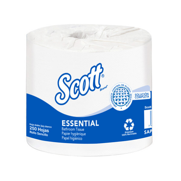 Papel Higiénico Scott® Essential™ Smell Clean 2 ply