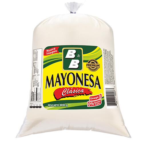 Mayonesa Clásica B&B/ 3,000 grms x 4