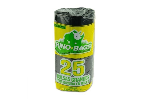 Bolsa de basura biodegradable grande 24" x 36"/ 3 unidades
