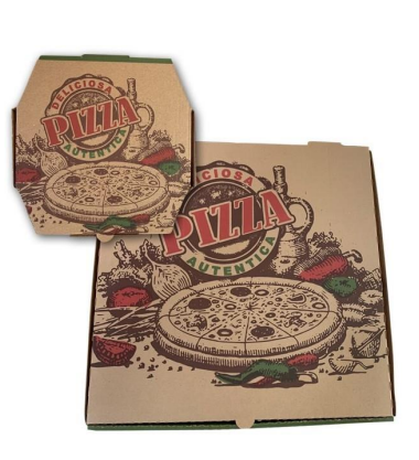 Caja para pizza verde / 50 unidades