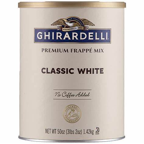 Base para Frappé Premium Chocolate Blanco Clásico Ghirardelli  3.12 lbs /50 oz