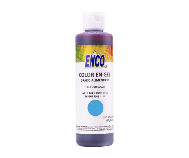 Colorante azul brillante en gel 250 ml Enco