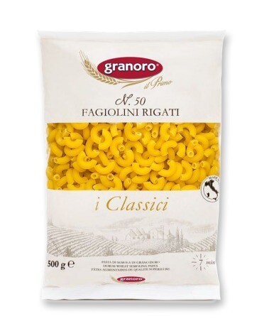 Pasta fagiolini rigati 500g Granoro / Caja 24 unidades