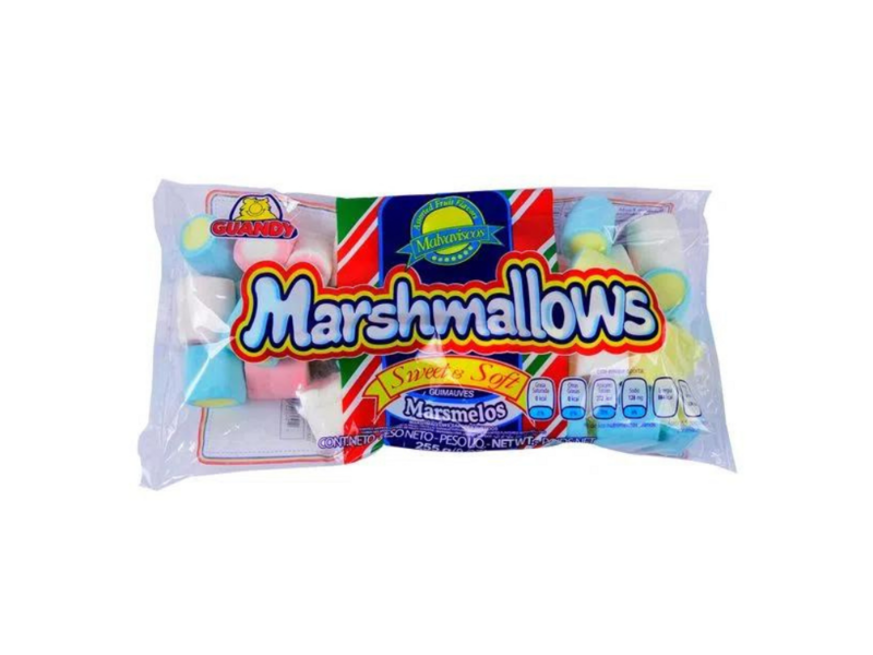 Marshmallow bicolor 255 gramos / Caja 15