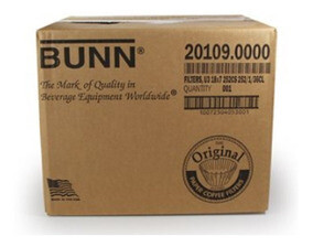 Filtros industriales Bunn 18" (20109) / Caja 1000 unidades