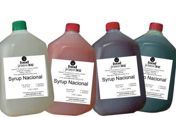 Syrup a base de fruta natural galón