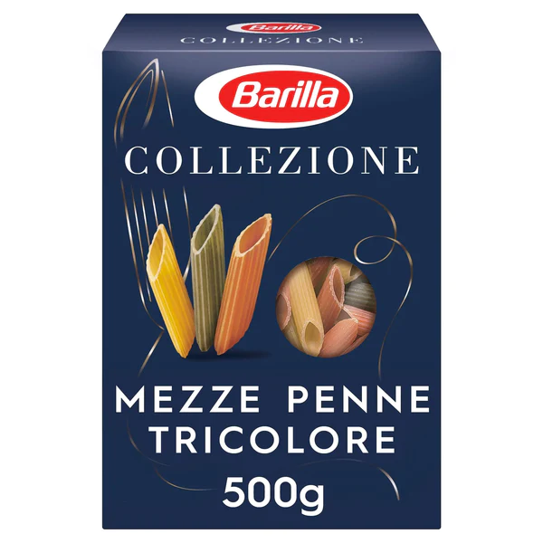 Barilla Penne Tricolor 500 grm / Caja 14 unidades