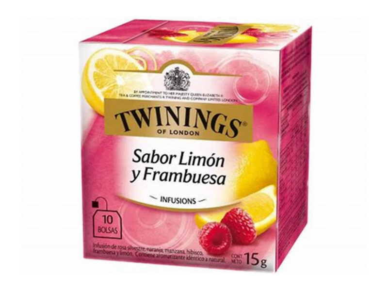 Té de limón y frambuesa caja 12 sobres / 6 cajas