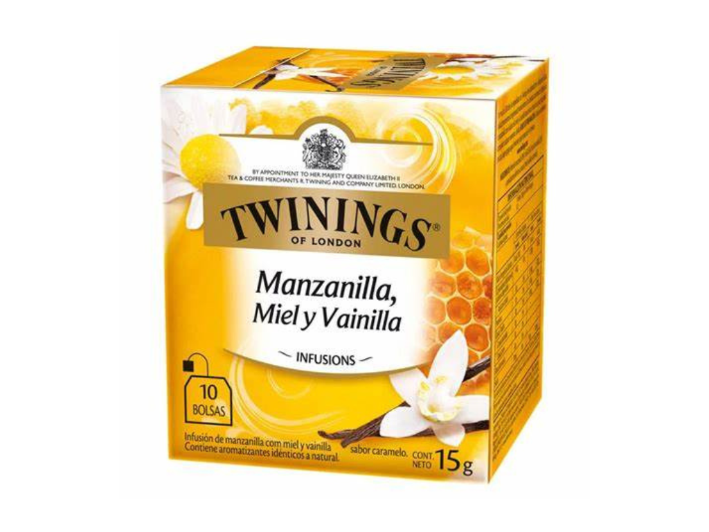 Té de manzanilla, miel y vainilla caja 12 sobres / 6 cajas