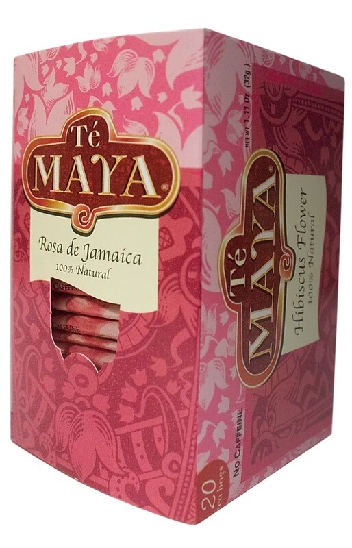 Té de Rosa de Jamaica Maya 20 unidades / 4 cajitas