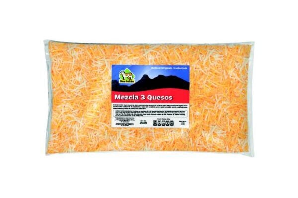 Mezcla de 3 quesos (mozzarella, provolone y cheddar) 4.5 Kg