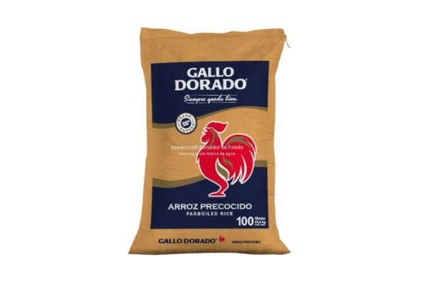 Arroz Precocido Gallo Dorado 100 LB.