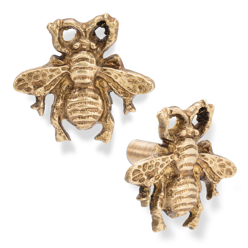 Queen Bee Brass Bee Knob
