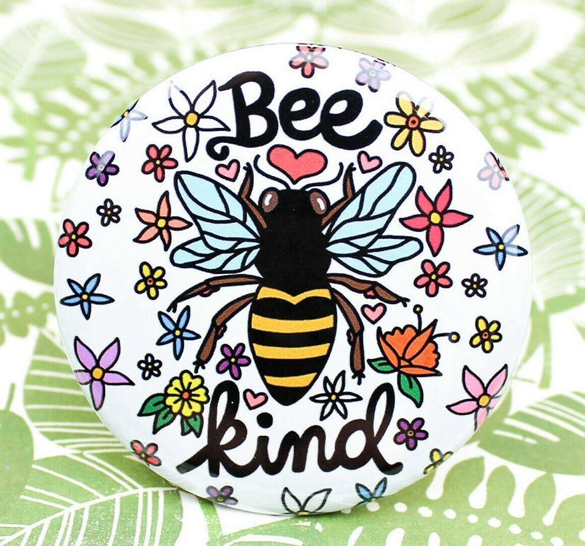Bee Kind Button Pin