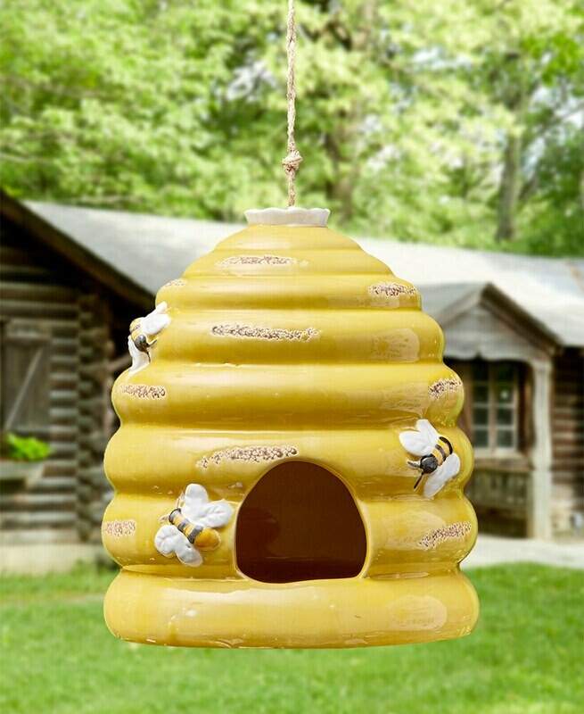 Ceramic Skep Birdhouse