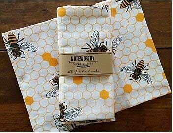 Noteworthy-Honeycomb and Bee Towel