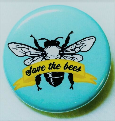 Save the Bees Pin-Blue