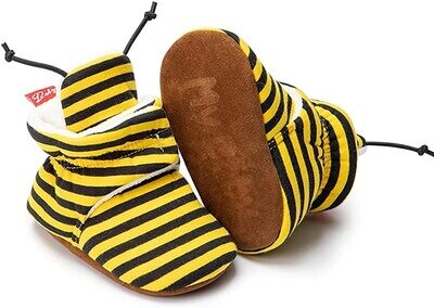 Striped  Bee Baby Booties