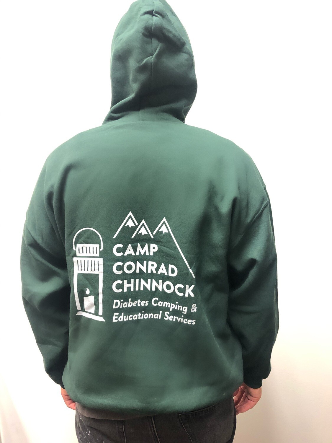 Green Zipper Hoodie Sweatshirt