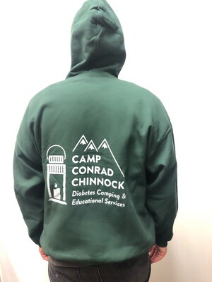 Green Zipper Hoodie Sweatshirt