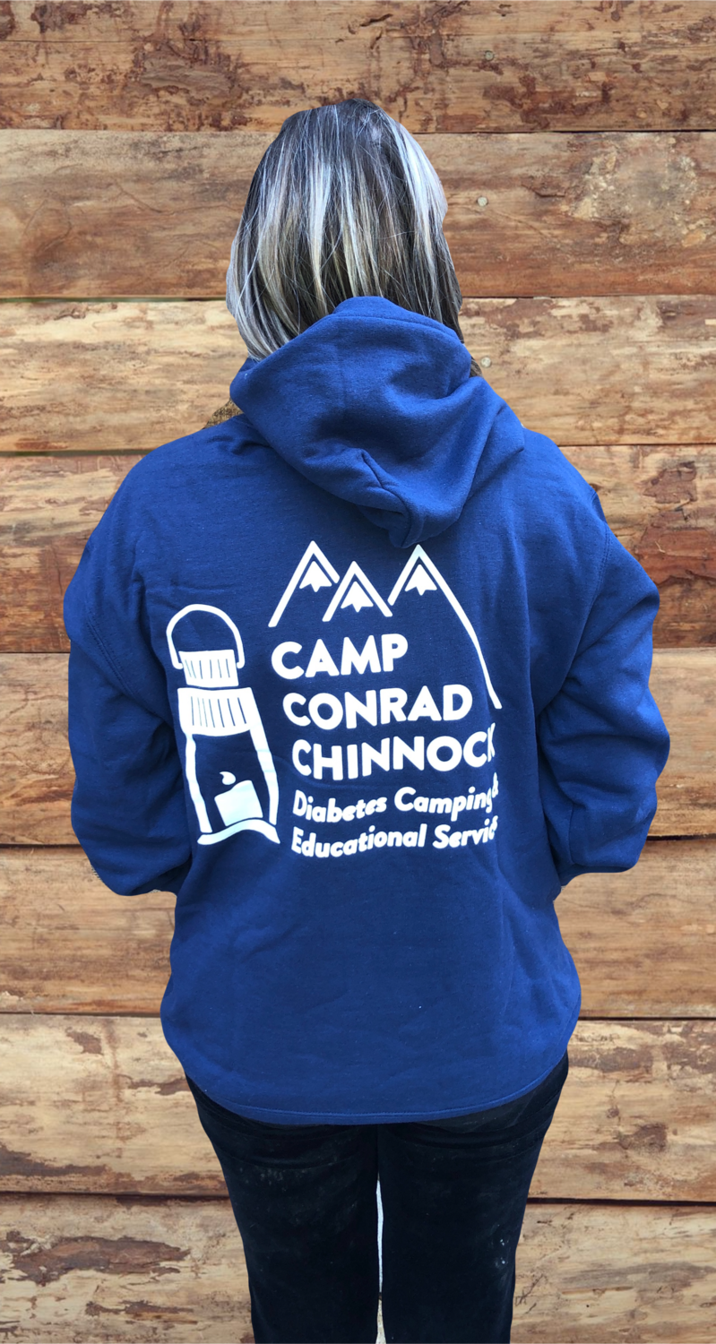 Blue Zipper Hoodie Sweatshirt