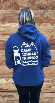 Blue Zipper Hoodie Sweatshirt