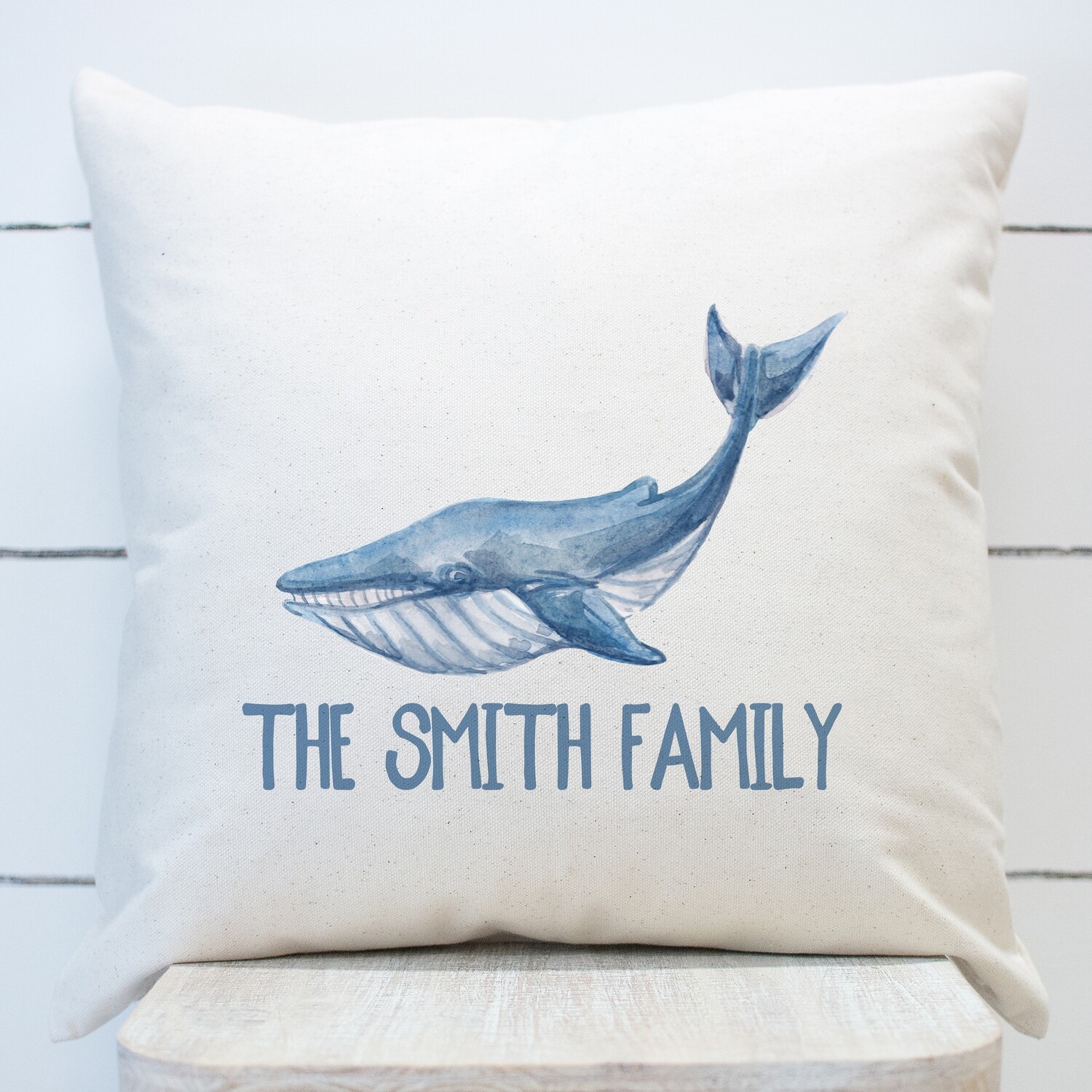 whale throw pillow