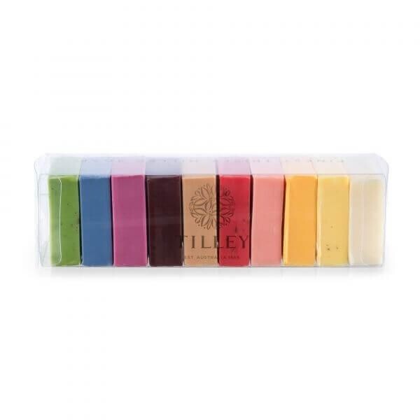 Tilley Gift Pack Soap 10x 50g Vivid Rainbow