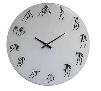 Moana Road Clock Glass - NZ Sign Language
