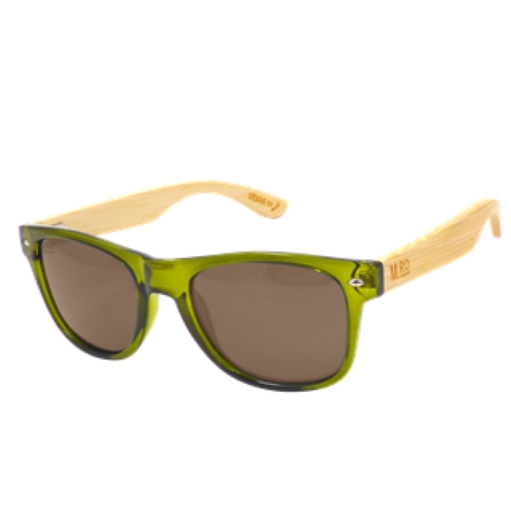 Moana Road Sunnies - Olive Green, Wood Arms