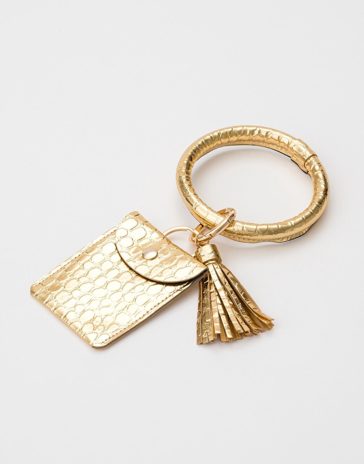 Stella + Gemma Key Ring + Wallet Gold/Tassel
