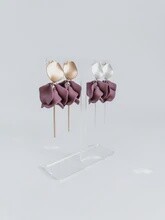 Willow Collective Flora Dangles-Vintage Plum Silver