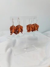 Willow Collective Peony Hoop - Terracotta Silver